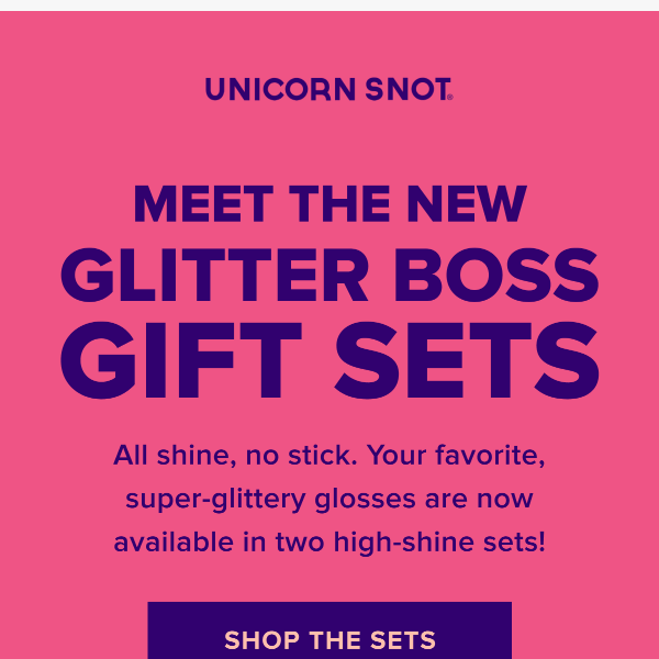 JUST IN: 2 New Glitter Boss Sets