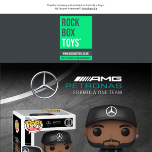 It's Hammer Time! Back in Stock: Funko POP! Lewis Hamilton Mercedes AMG F1 #01