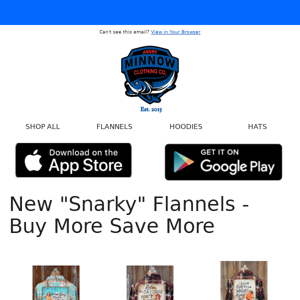Up to 20% Off All "Snarky" Flannels
