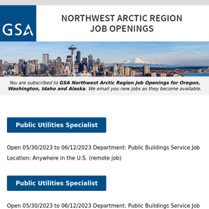 New/Current Job Opportunities in the GSA Northwest Arctic Region