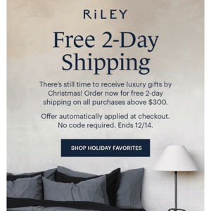 FREE upgraded shipping for 3 days only!