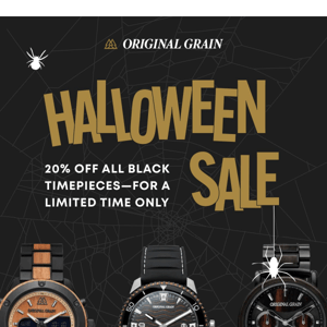 Enjoy 20% off all black watches