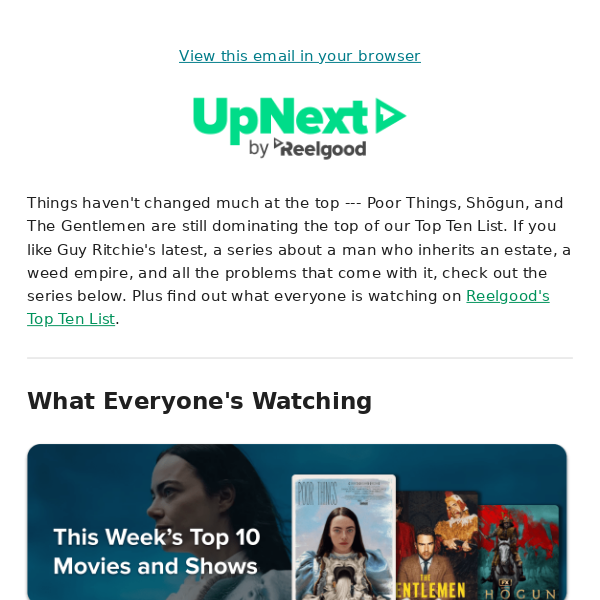 ⭐ Reelgood's Top 10 This Week + Our Top Recommendations