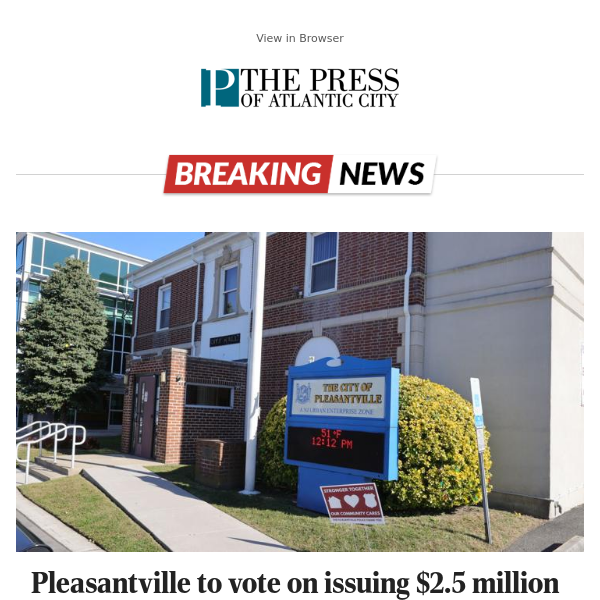 Pleasantville to vote on issuing $2.5 million in debt to pay retirement severances
