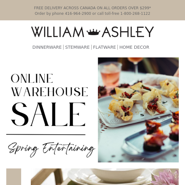 🌼Spring Entertaining at Warehouse Sale Prices! 🏷