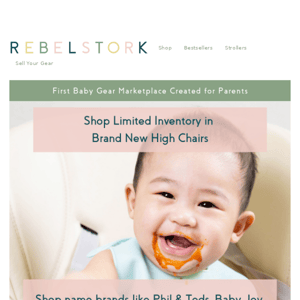 High Chair Drop includes hundreds of styles