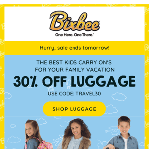 Luggage for every occasion - 30% off!