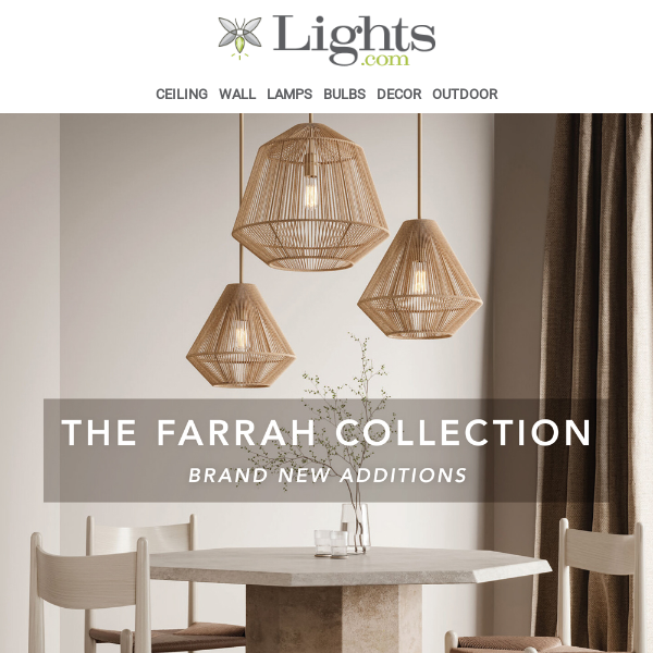 NOW IN STOCK: The Farrah Collection | Lights.com