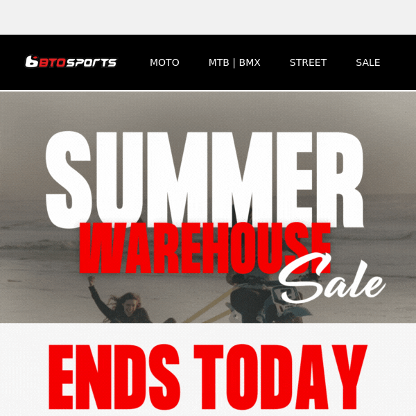 Ends Today! Up to 50% OFF Summer Warehouse Sale!