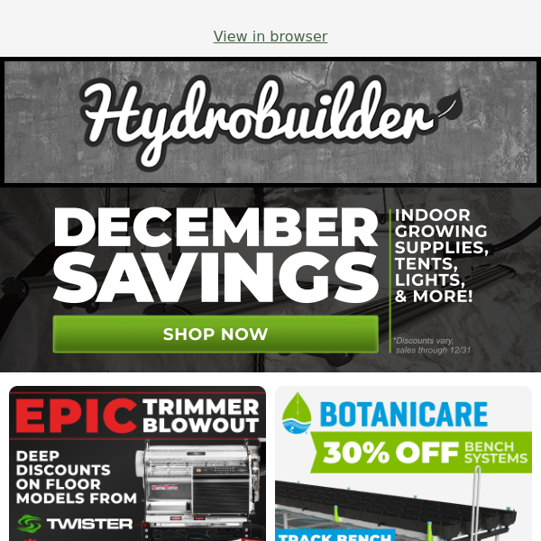 💰 Year-End Savings for Hydroponic Growers!