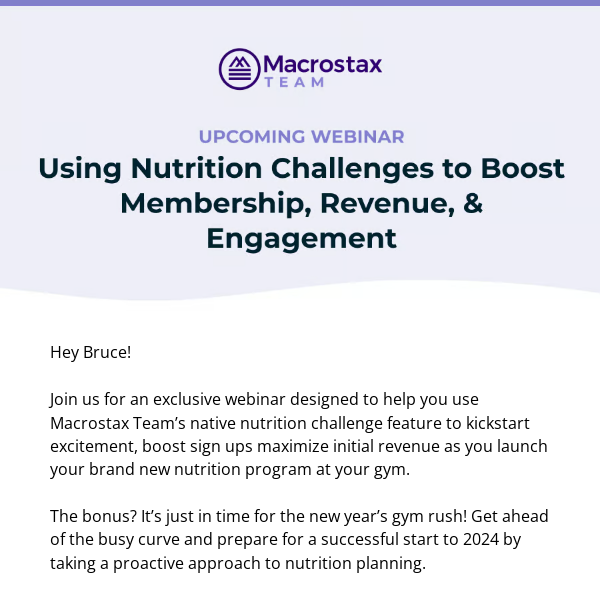[WEBINAR] Using Nutrition Challenges to Boost Membership, Revenue, & Engagement