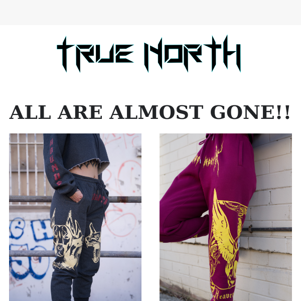 TRACKIES ARE RUNNING LOW!