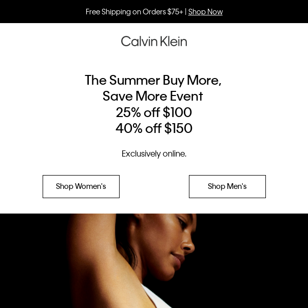 Tilsyneladende hat Snavs Get 25% off $100 or 40% off $150 - Calvin Klein