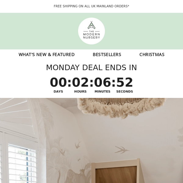 Only four hours left to shop Nursery Furniture & Wallpaper