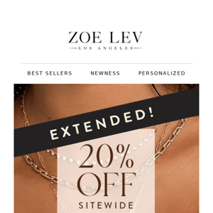 SALE EXTENDED - 20% off Sitewide!