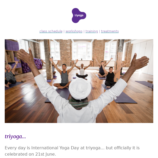 Celebrate International Yoga Day with us Triyoga💜