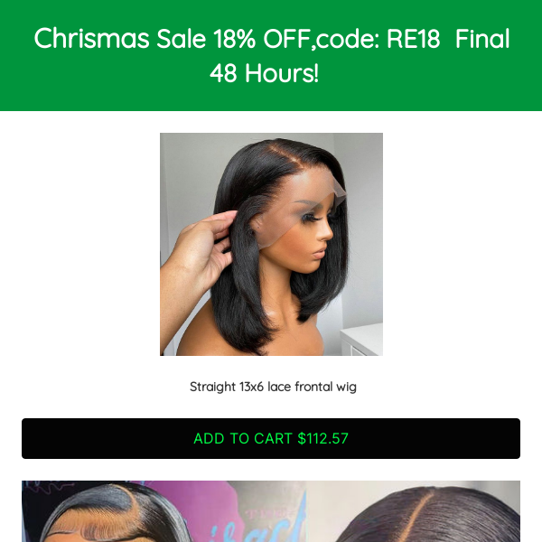 Hot Sale &100% human hair 🔥 18% OFF
