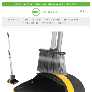 🧹Tackle your messiest cleaning jobs with our broom & dustpan set! 🧹