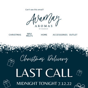 🚨 LAST CALL : Christmas Delivery Cut Off! 🚨