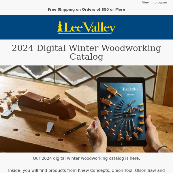 Our 2024 Digital Winter Woodworking Catalog Is Here