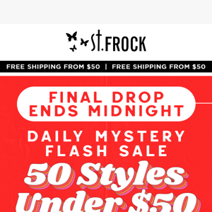 Don't get FOMO! Mystery Sale ENDS MIDNIGHT ⏰