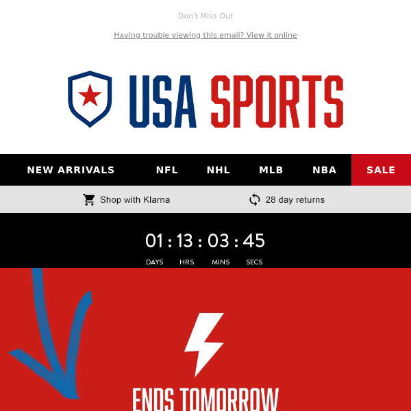 USA Sports Co UK Your 25% OFF Code Expires Tomorrow ⌛