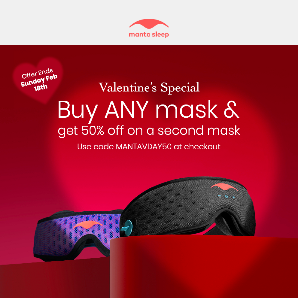[V Day Special] Buy ANY mask & save 50% on another