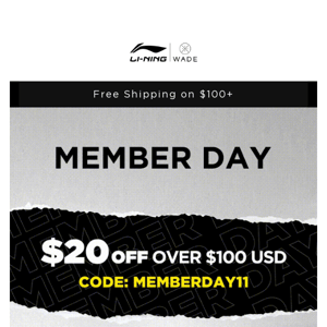 Enjoy $20 USD Off Orders Over $100 USD