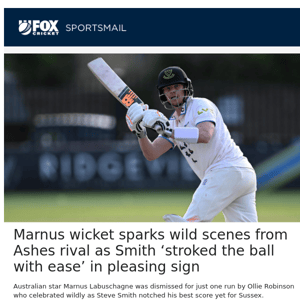 Marnus wicket sparks wild scenes from Ashes rival as Smith ‘stroked the ball with ease’ in pleasing sign