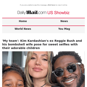 'My team': Kim Kardashian's ex Reggie Bush and his bombshell wife pose for sweet selfies with their adorable children