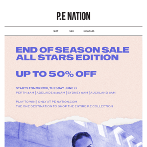 END OF SEASON SALE | STARTS TOMORROW