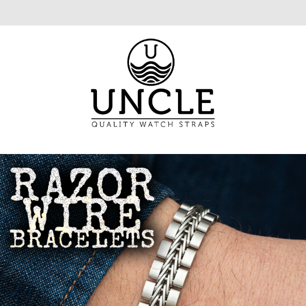 OOPS! LINKS FIXED:  Razor-Wire Jewelry Bracelets + Pre-2018 Seamaster!
