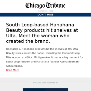 South Loop-based Hanahana Beauty products hit Ulta