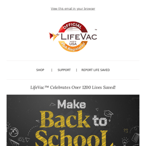 Make Back to School Safer with LifeVac™