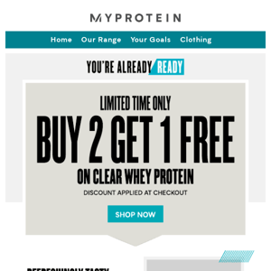 Buy 2 get 1 free on refreshingly tasty protein juice