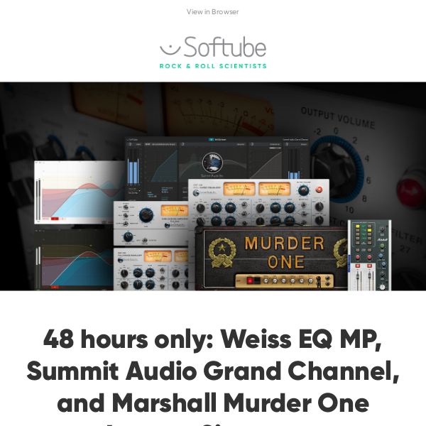 🔑 Unlock Weiss EQ MP, Summit Audio Grand Channel, and Marshall Murder One Lemmy Signature