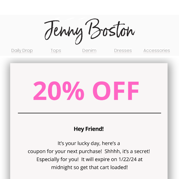 20% off From Jenny Boston