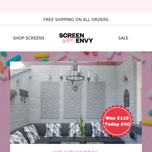 £40 for 2 Grey Medium Alhambra or Verdure Screens