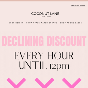 💸✨ HURRY! Discount declines every hour until midday! 💸 ✨