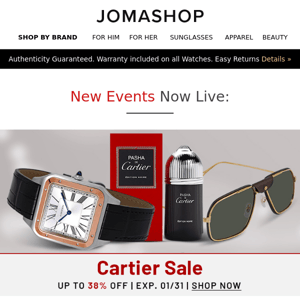 Don't Miss These Deals: Cartier ●  Bell & Ross ●  Frederique Constant ●  Raymond Weil ●  & MORE