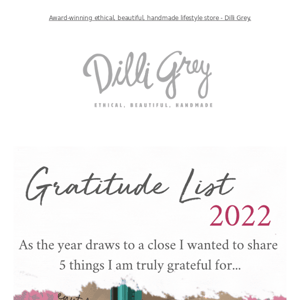 What's on your 2022 gratitude list?  📅