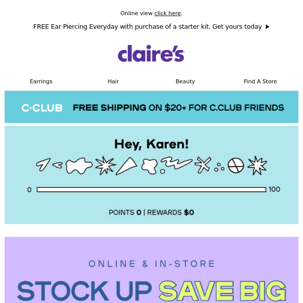 Stock Up & Save continues with $10 off your purchase of $40+