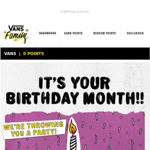 Happy Birthday from Vans Family!