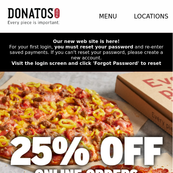 100% delicious 🍕💯. Now 25% off.