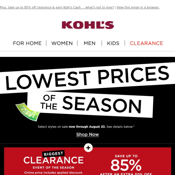 Kohls Emails, Sales & Deals - Page 9