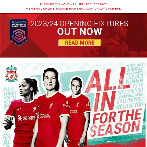 LFC Women 2023/24 fixtures out now