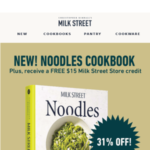 New! 31% off Noodles Cookbook