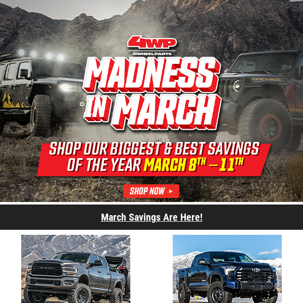 🔊 Madness in March is ON! Get 10% Off $1000 on Select Items + Up to 75% Off Clearance