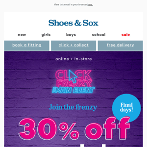 Reminder! Time is running out to shop Click Frenzy