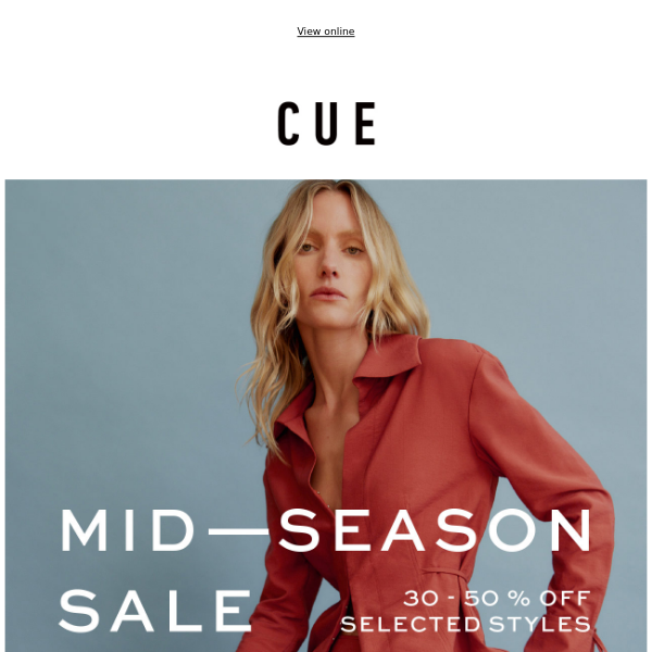 Shop up to 50% off in our mid-season sale